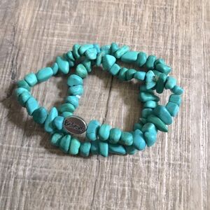 “Believe” bracelet set.  Turquoise color, handmade